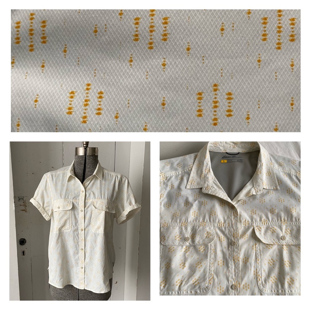 Eddie Bauer Travex Women's Button Down Geometric Print Shirt